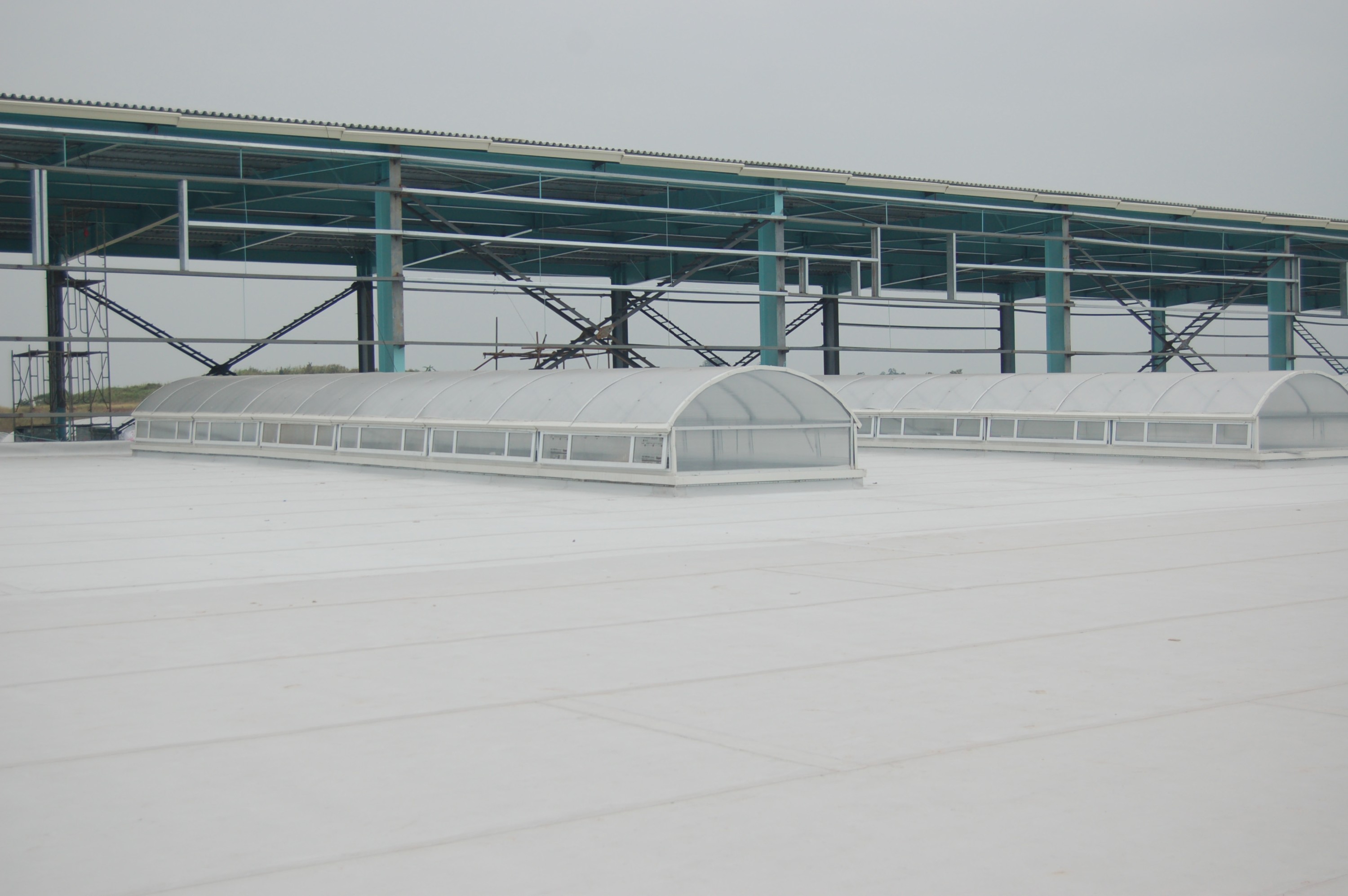 青岛高性能船舶项目山东侧开式圆拱型电动采光排烟天窗工程